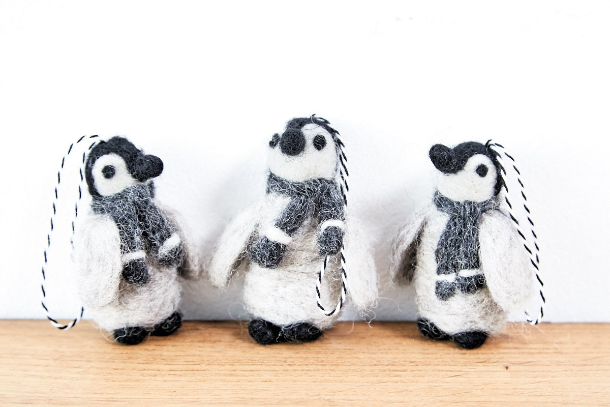 Fairtrade - 3er Set Anhänger Pinguin, Baumschmuck zu Weihnachten –  FeelzDeutschland