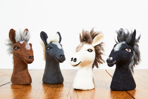 Eierwärmer Pferd, Tierfigur aus Filz, Weihnachtsgeschenk