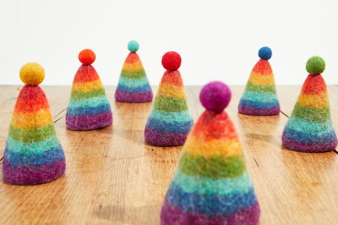 Eierwärmer Chakra Regenbogen aus Filz, Ostergeschenk