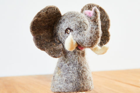 Eierwärmer Elefant, Tierfigur aus Filz, Ostergeschenk