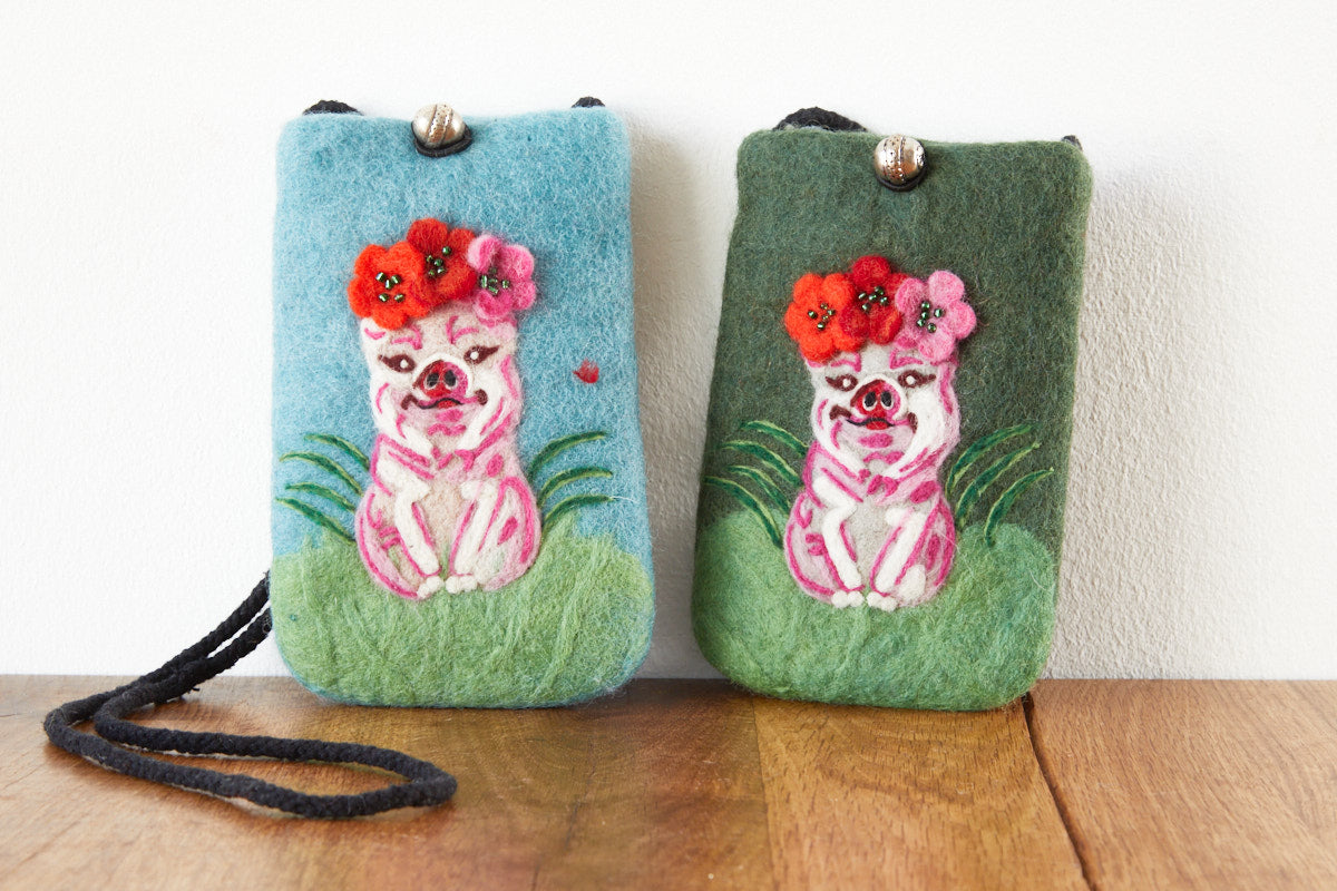 Schutzhülle Smartphone aus Filz ca. 19x12 cm Rosi Handyhülle Hülle Telefon