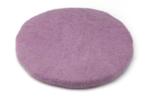 Sitzkissen aus Filz (100% Wolle) rund , 35cm, Rosa, Pastell, Flieder, Ziegel, Provence - fair gehandelt