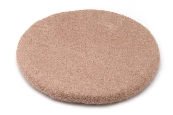 Sitzkissen aus Filz (100% Wolle) rund , 35cm, Rosa, Pastell, Flieder, Ziegel, Provence - fair gehandelt