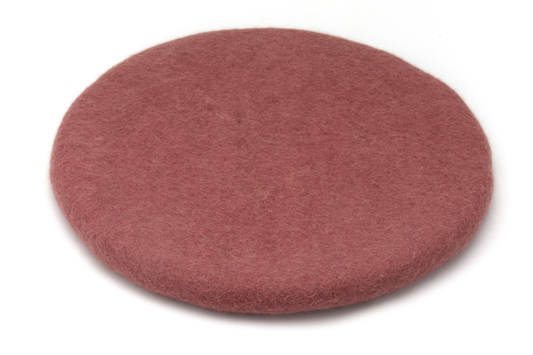 Sitzkissen aus Filz (100% Wolle) rund , 35cm, Rosa, Pastell, Flieder, Ziegel, Provence - fair gehandelt