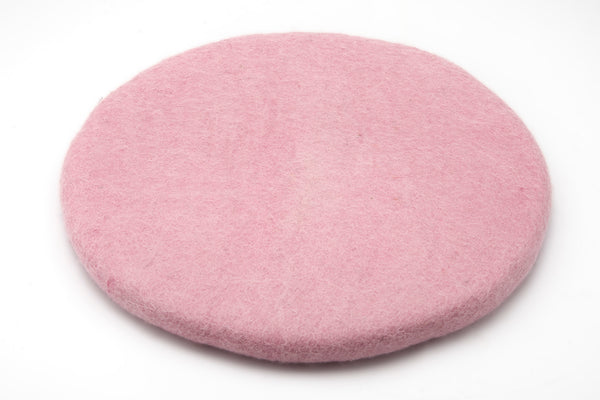 Sitzkissen aus Filz (100% Wolle) rund , 35cm, Rosa, Pastell, Flieder, Ziegel, Provence - fair gehandelt