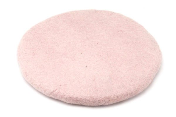 Sitzkissen aus Filz (100% Wolle) rund , 35cm, Rosa, Pastell, Flieder, Ziegel, Provence - fair gehandelt