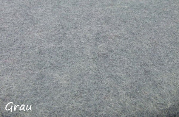 Sitzkissen aus Filz (100% Wolle) rund, 35cm, grau-, naturtöne - fair gehandelt