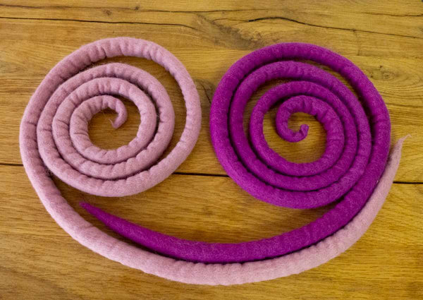 Band aus Filz in Rot, Orange, Rosé oder Aubergine