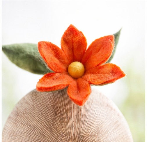 Blume Mona aus Filz, rot, orange, blau, lila, pink