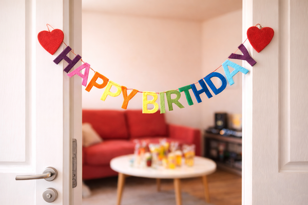 Girlande Happy Birthday zum Geburtstag bunt, 140 cm