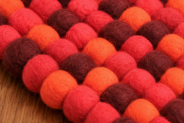 feelz Untersetzer quadratisch rot orange Feuer Farben nah