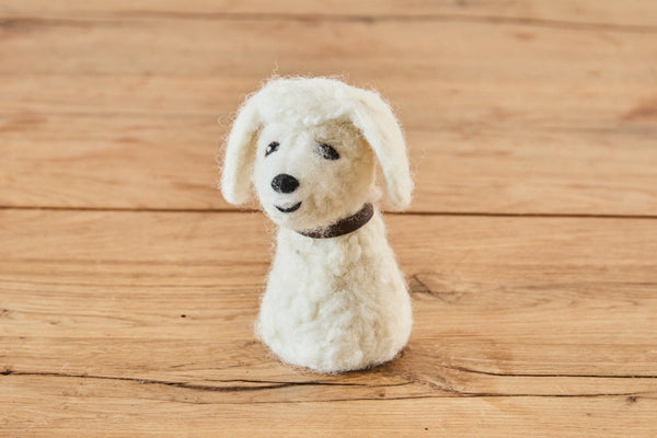 Filztier Eierwärmer Pudel, Hund aus Filz – handgefertigt aus 100 % Wolle (Merino), Geschenk für Hundeliebhaber, Fair Trade
