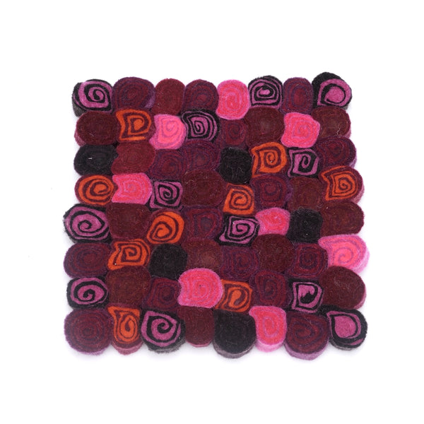 feelz Untersetzer 20x20 Spirale beere