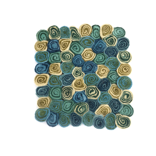 feelz Untersetzer 20x20 Spirale smaragd