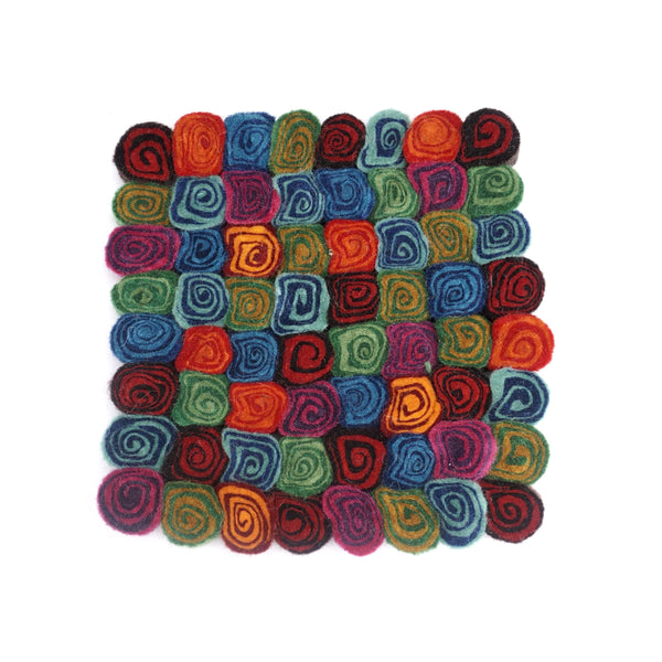 feelz Untersetzer 20x20 Spirale bunt