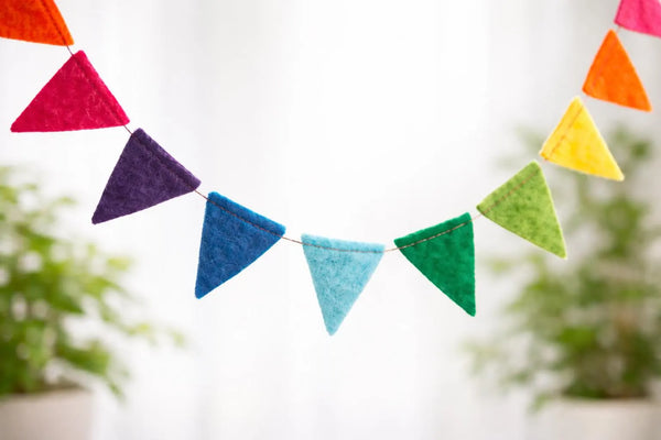 Feelz Wimpel Girlande bunt, kleine Wimpel