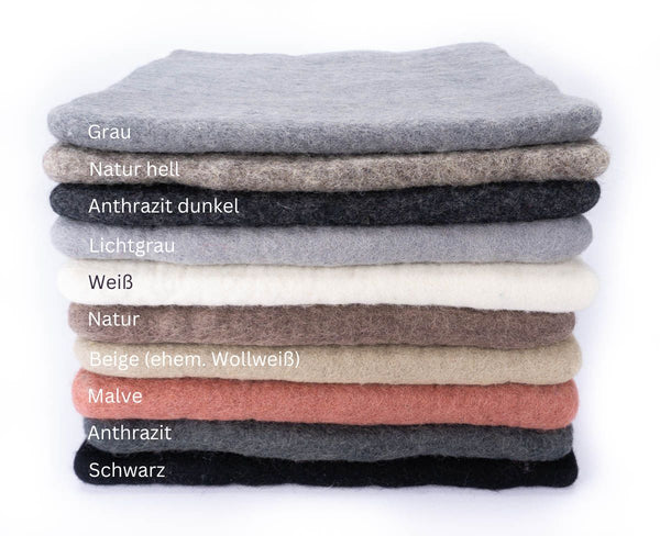 Sitzkissen aus Filz (100% Wolle), Quadratisch, 35x35cm, grau- und naturtöne - fair gehandelt