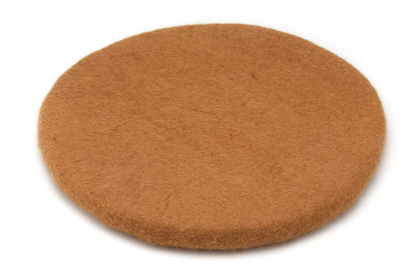 Sitzkissen aus Filz (100% Wolle) rund , 35cm, Tierra, Rost, Rostrot, Erdtöne, Malve - fair gehandelt