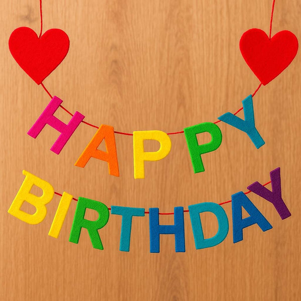 Girlande Happy Birthday zum Geburtstag bunt, 140 cm