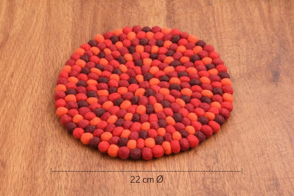 feelz Untersetzer rund orange Größe