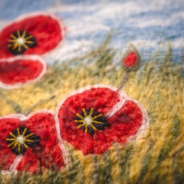 feelz Wärmflasche Mohn Detail