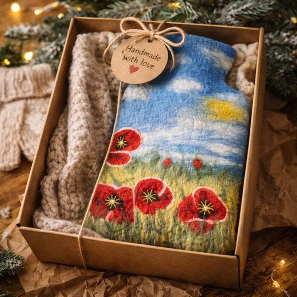 feelz Wärmflasche Mohn als Geschenk