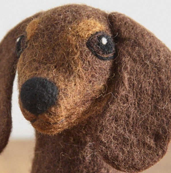 Eierwärmer Dackel aus Filz – Handgemachte Tierfigur aus Schurwolle | Ostergeschenk
