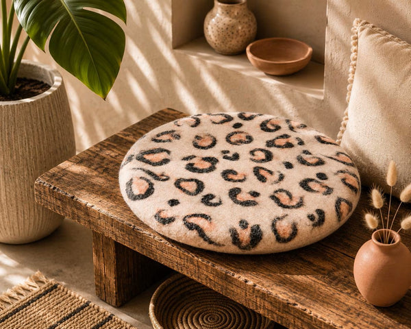 feelz Sitzkissen rund Leopard Wildlife Serie
