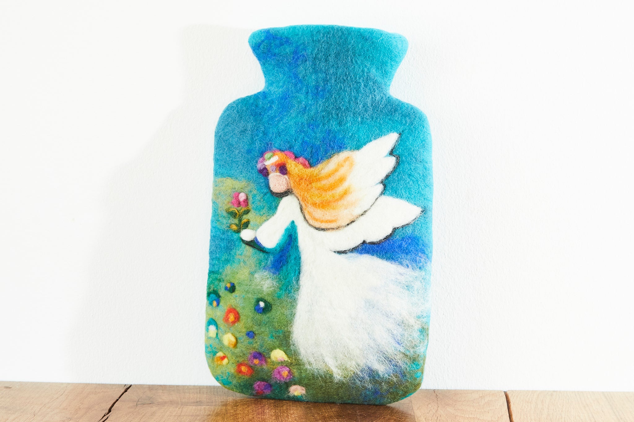 Wärmflasche Angelina, groß oder mini aus Wolle (Merino), gefilzt
