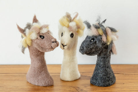 Eierwärmer Lama, Alpaka aus Filz, Osterdeko