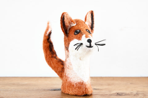 Eierwärmer Fuchs, Tierfigur aus Filz, Ostergeschenk