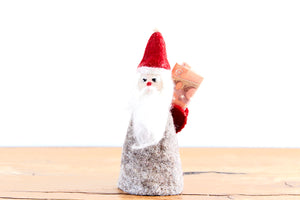 Nikolaus / Weihnachtsmann Figur aus Filz mit Geldfach, Eierwärmer