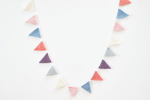 Wimpelkette, bunt oder pastell, Girlande Fahnen, 160 cm