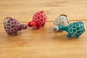 feelz - Schlüsselanhänger Schildkröte aus Filz, lila, petrol, rot oder natur - Handarbeit