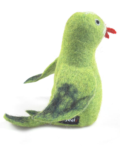 Eierwärmer Papagei, Tierfigur aus Filz, Ostergeschenk