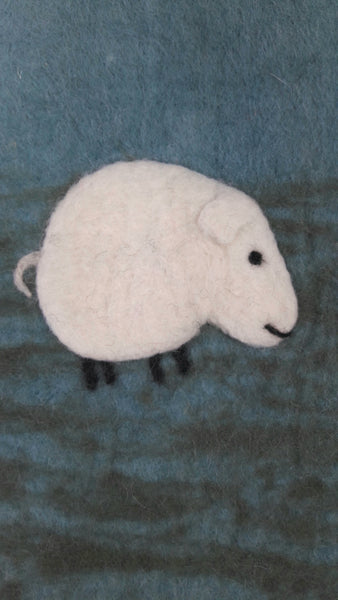 Wärmflasche, Schaf - Schlaf Gut - aus Wolle (Merino), gefilzt