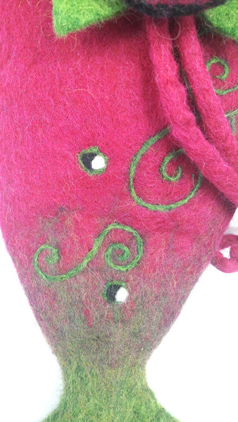 Filztasche mit Blumen, Umhängetasche für Damen