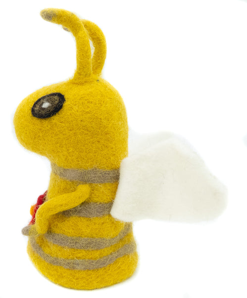 Eierwärmer Biene, Tierfigur aus Filz, Ostergeschenk