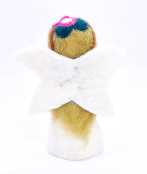 Eierwärmer Engel, Schutzengel Figur aus Filz mit Stern, Herz, Baby oder Blume
