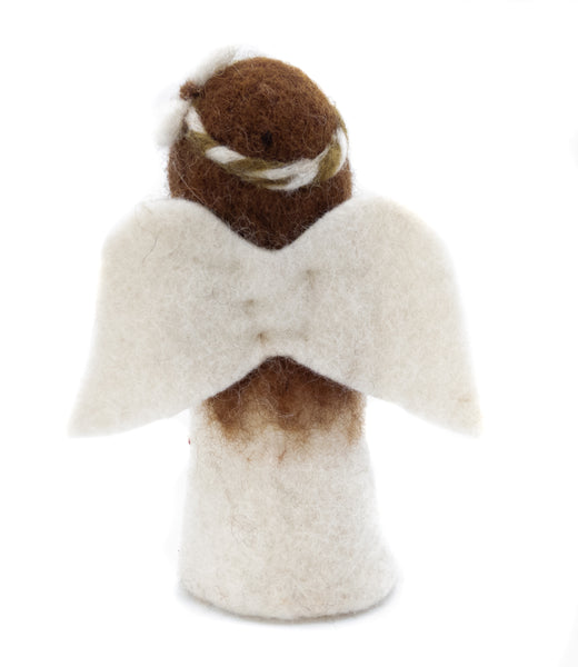 Eierwärmer Engel, Schutzengel Figur aus Filz mit Stern, Herz, Baby oder Blume
