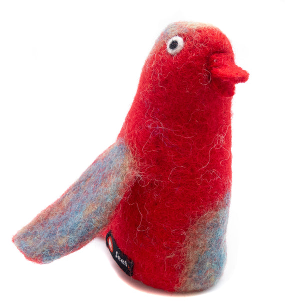 Eierwärmer Papagei, Tierfigur aus Filz, Ostergeschenk