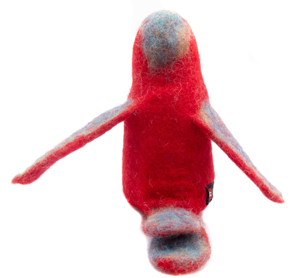Eierwärmer Papagei, Tierfigur aus Filz, Ostergeschenk