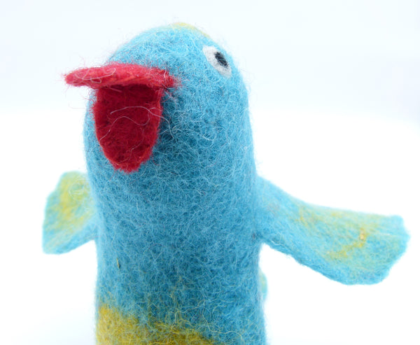Eierwärmer Papagei, Tierfigur aus Filz, Ostergeschenk