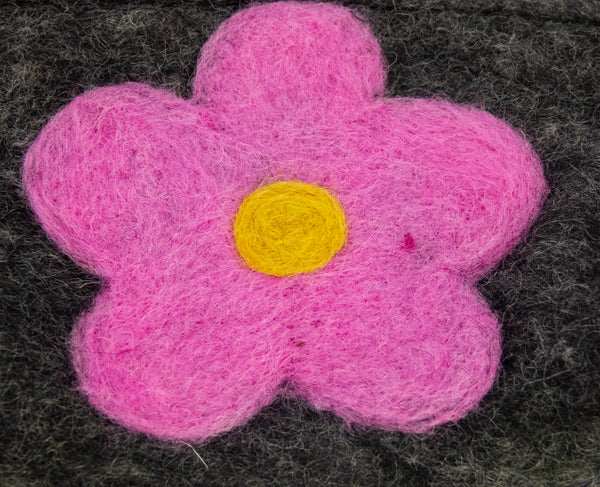 feelz - kleines Täschchen für Mädchen mit rosa Blume, Handarbeit