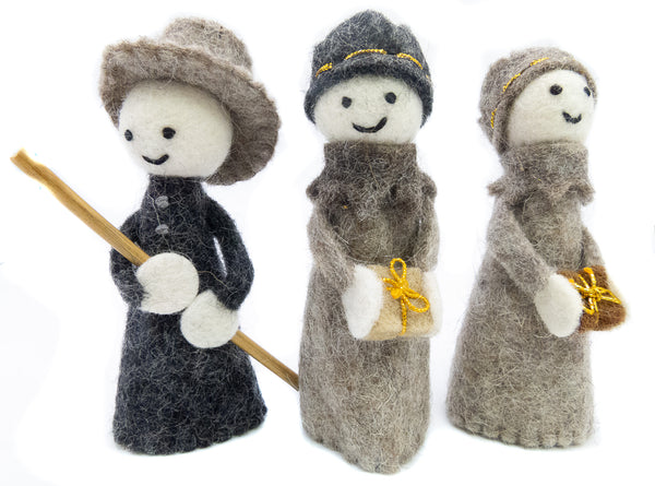 Krippenset aus Filz, handgearbeitete Figuren für Weihnachtskrippe