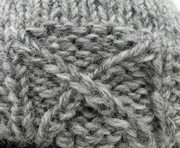 Strickmütze aus Wolle, Schlichte Wollmütze petrol, grau oder weiss - Handarbeit