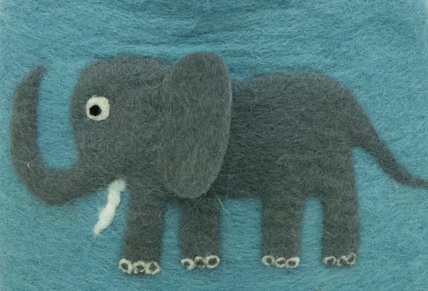 Wärmflasche Elefant für Kinder, rosa oder blau aus Wolle (Merino), gefilzt